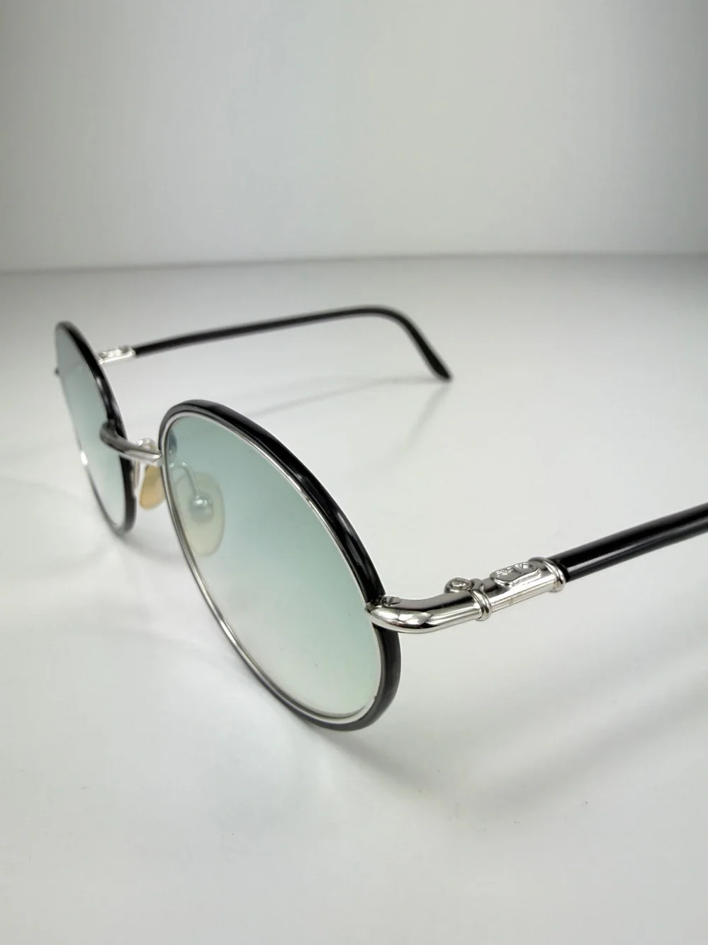 Vintage Christian Dior 2057 79D Sunglasses Custom Teal Mirror Oval Monsieur Set